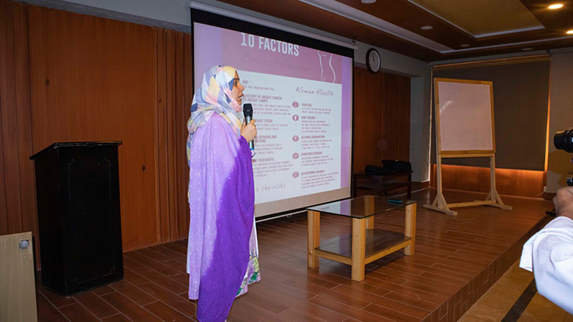 Breast cancer awareness session at Cecos University, Peshawar