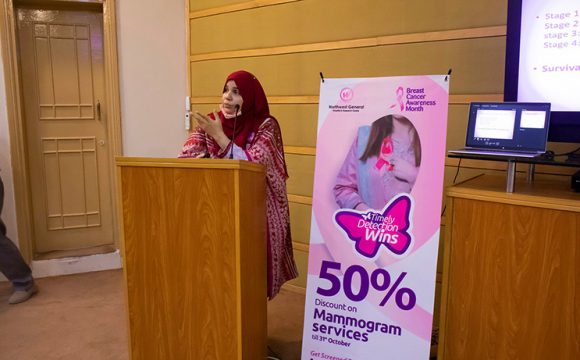 Breast cancer awareness session at Institute of Management Sciences, Peshawar