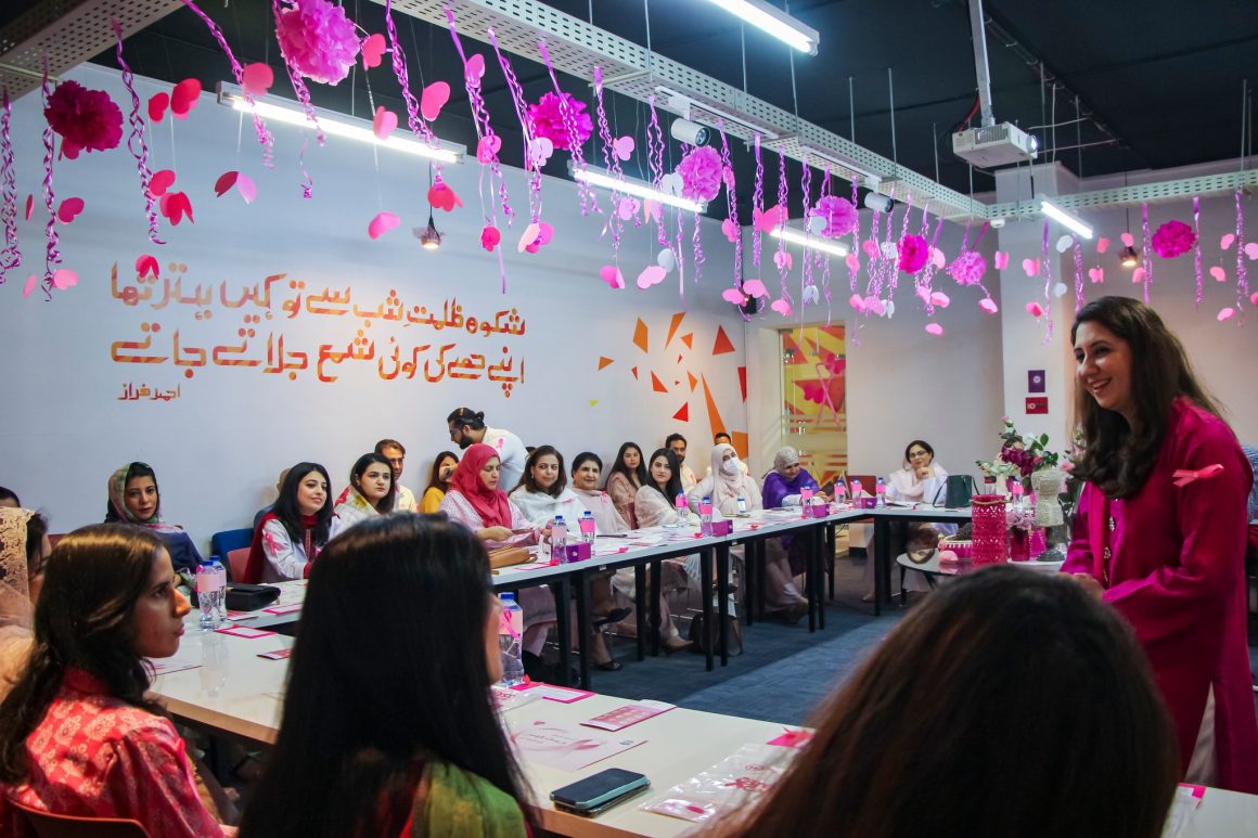 The Pinktober Pledge organised by NIC Peshawar for raising awareness regarding breast cancer